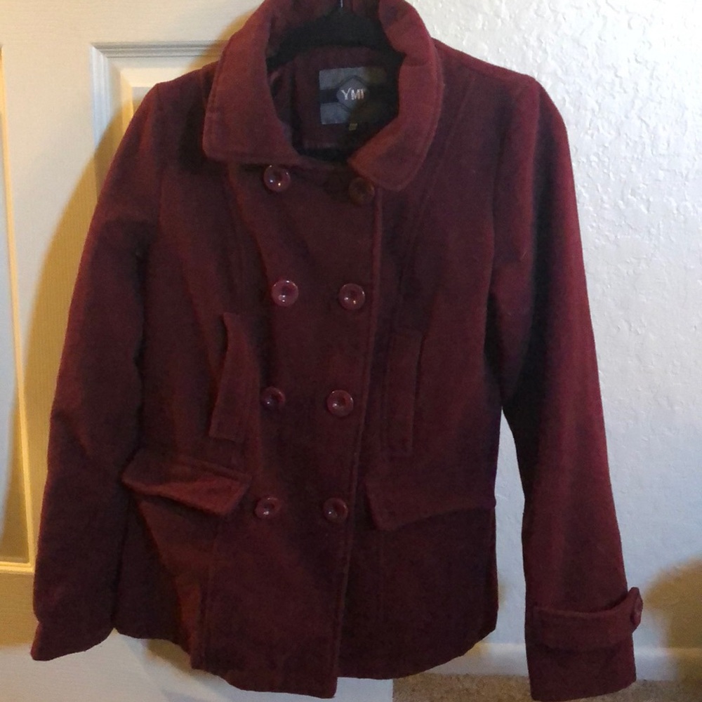Burgundy coat